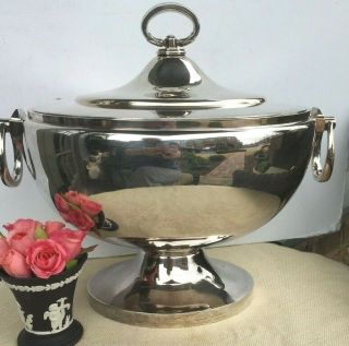 GORHAM ANTIQUE SILVER SOLDERED NEOCLASSICAL LARGE SOUP TUREEN 11