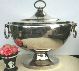 GORHAM ANTIQUE SILVER SOLDERED NEOCLASSICAL LARGE SOUP TUREEN 2