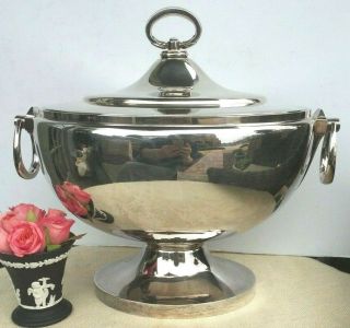 GORHAM ANTIQUE SILVER SOLDERED NEOCLASSICAL LARGE SOUP TUREEN 4