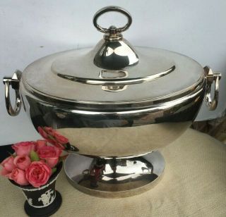 GORHAM ANTIQUE SILVER SOLDERED NEOCLASSICAL LARGE SOUP TUREEN 5