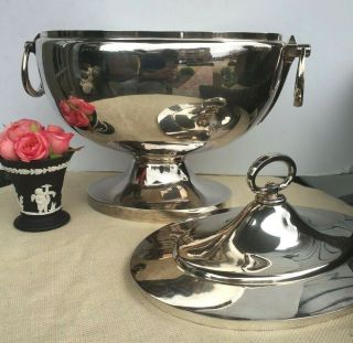 GORHAM ANTIQUE SILVER SOLDERED NEOCLASSICAL LARGE SOUP TUREEN 6