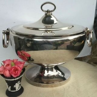 GORHAM ANTIQUE SILVER SOLDERED NEOCLASSICAL LARGE SOUP TUREEN 7