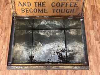 Antique Country Store Advertising Large Tin Display Huffs Coffee Pittsburgh RARE 11