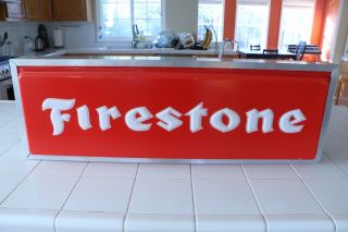Vintage Firestone Lighted Dealer Sign,  Double Sided 2