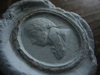intaglio seal fob metal detected lord nelson glass intaglio c.  1805 2