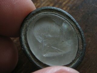 intaglio seal fob metal detected lord nelson glass intaglio c.  1805 4
