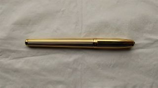 S.  T.  Dupont Fidelio Vintage Fountain Pen Godron Gold Pattern - F 14K Nib (NOS) 4