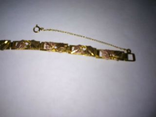 Vintage 10k Landstrom black hills gold women ' s bracelet 7 