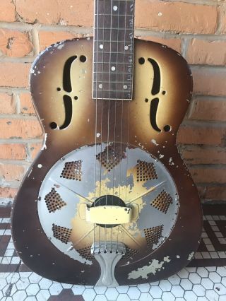 1933 National Triolian Steel Guitar Dobro Tricone Resonator Rare