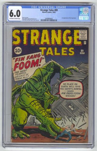 Strange Tales 89 Cgc 6.  0 Vintage Marvel Comic Key 1st Fin Fang Foom Gold 10c