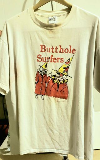Vintage Butthole Surfers T Shirt 1996 The Hole Truth & Nothing Butt Tour Rare Xl