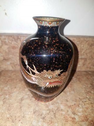 A Japanese Cloisonne Vase With Dragon