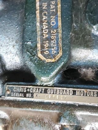 Vintage Rare 1950 Chris Craft Outboard Motor missing handle 12