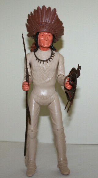 Vtg.  Geronimo Figure From The Best Of The West Series By Marx,  Some Accessories