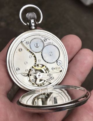 A GENTS VERY FINE QUALITY ANTIQUE SOLID SILVER HALF HUNTER POCKET WATCH,  1926. 10