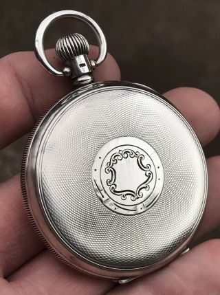 A GENTS VERY FINE QUALITY ANTIQUE SOLID SILVER HALF HUNTER POCKET WATCH,  1926. 9