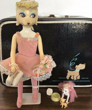 Peteena Poodle Doll /6 Hasbro 1966 Orig.  Outfit/9 Extra Outfit & Accessories 6