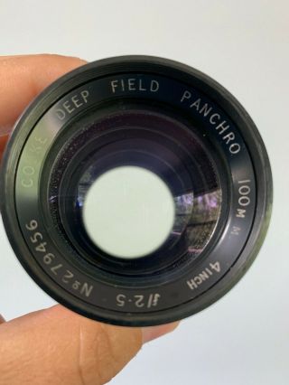 Taylor Hobson Cooke Deep Field Panchro 100mm f2.  5 Cine Vintage Movie Camera Lens 2
