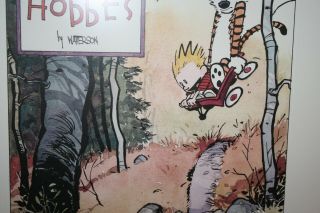 Rare Bill Watterson Calvin and Hobbes Signed Numbered Framed LE Lithograph 790 3