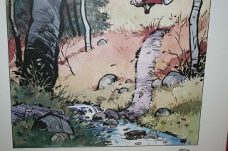 Rare Bill Watterson Calvin and Hobbes Signed Numbered Framed LE Lithograph 790 4