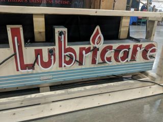 Old & Buick Lubricare Neon Dealership Sign Vintage Oil Drop 5