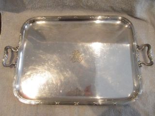 Early 20th C French Silverplate Serving Tray Odiot Louis Xvi St