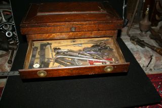 Antique Machinist Chest Complete with contents and tools - 6