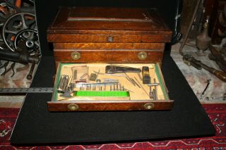 Antique Machinist Chest Complete with contents and tools - 7