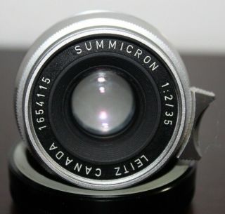 Vintage Leica Summicron 35mm 1:2 M Mount 8 Element Lens With Caps