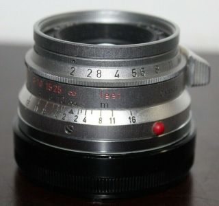 Vintage LEICA Summicron 35mm 1:2 M Mount 8 Element Lens With Caps 4