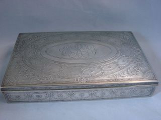 Antique Tiffany & Co.  Sterling Jewelry Document Or Cigar Box 18496b