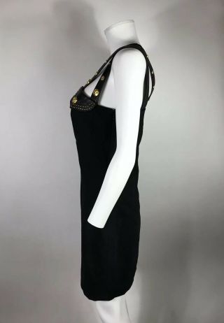 Rare Vtg Gianni Versace Istante Bondage Dress Sz 42 M 4