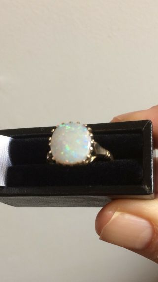 Edwardian 9ct Gold And Opal Ring