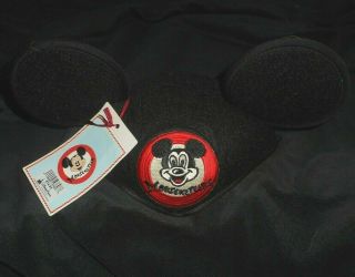 Vintage Walt Disney Parks Mickey Mouse Mouseketeer Ear Hat Kids Youth W/ Tag