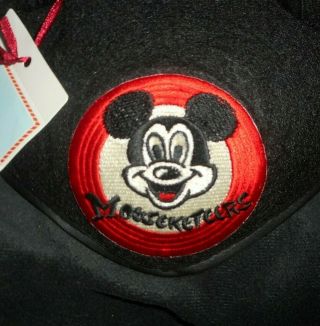 VINTAGE WALT DISNEY PARKS MICKEY MOUSE MOUSEKETEER EAR HAT KIDS YOUTH W/ TAG 2