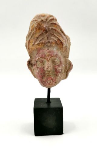 Unusual Rare Greek Hellenistic Ca.  400 Bc Terracotta Head - R190