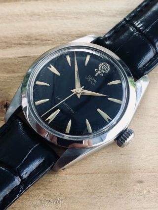 Tudor Rolex Oyster Ref 7934 vintage Mechanical Steel Mens Big Rose 34mm watch 3