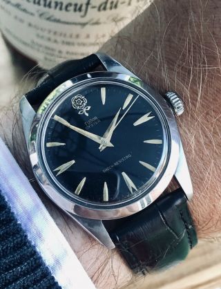 Tudor Rolex Oyster Ref 7934 vintage Mechanical Steel Mens Big Rose 34mm watch 6
