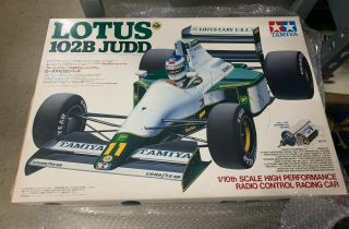 1/10 Nib Vintage Tamiya 1991 F1 Lotus Judd 102b Rc Model Kit Hakkinen Item 58095
