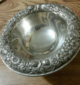 Antique Sterling Bowl 557 Grams Solid Heavy Piece