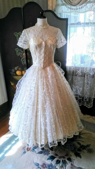 Vintage Wedding Dress 1950 