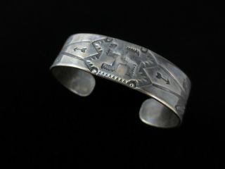 Antique Navajo Bracelet - Coin Silver Cuff