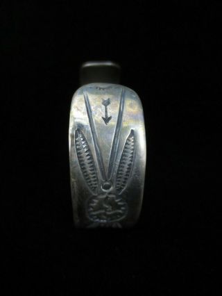 Antique Navajo Bracelet - Coin Silver Cuff 8