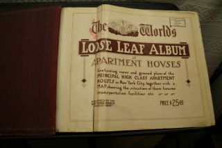 rare antique old Architecture book Loose Leaf Album of York Apartment Houses 12