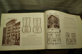 rare antique old Architecture book Loose Leaf Album of York Apartment Houses 9