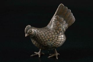 S4012: Japanese Casting Copper Bird - Shaped Ornaments Object Art Work