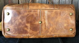 NWT $299 Patricia Nash Milano Cognac Distressed Vintage Leather XL Weekender 7