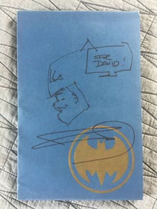 Rare Frank Miller Signed Batman Sketch Art Dark Knight Returns
