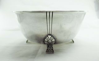 Tiffany & Co Art Deco Sterling Silver Palmette 8.  5 " Bowl 23238 / 1947 / 23 Troz