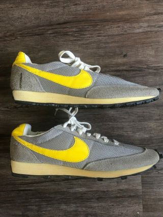 Vintage Nike Ldv Tailwind Waffle Racer Running Shoe Size 10 Yellow Gray Rare Men